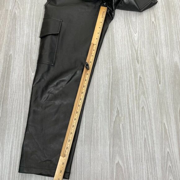 Aritzia Wilfred Free Modern Cargo Vegan Leather High Rise Button Fly Pant 0 - Picture 11 of 12